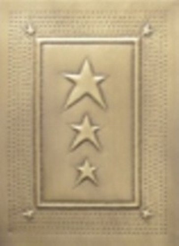 Embossed Star Panel in Brass